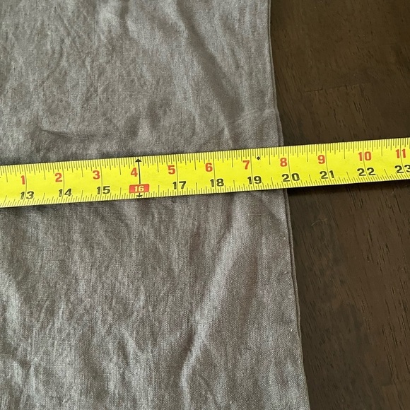 Set of 2 Charcoal Gray 100% Linen Pillow Covers, 20”x20” New FREN - Picture 7 of 12